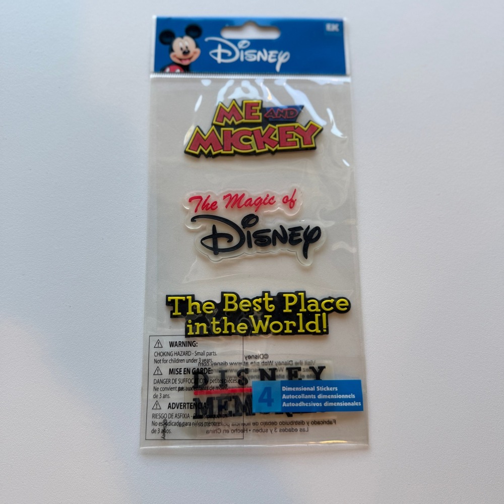 Disney EK Success Dimensional PVC Stickers Me and Mickey Magic 4ct New